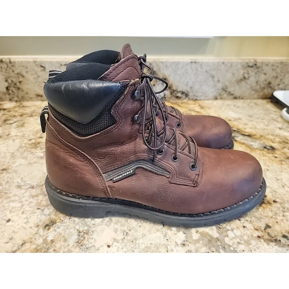 Red Wing 2226 Dyna-Force Made In USA Steel Toe Leather Work Boots Size 11.5 D